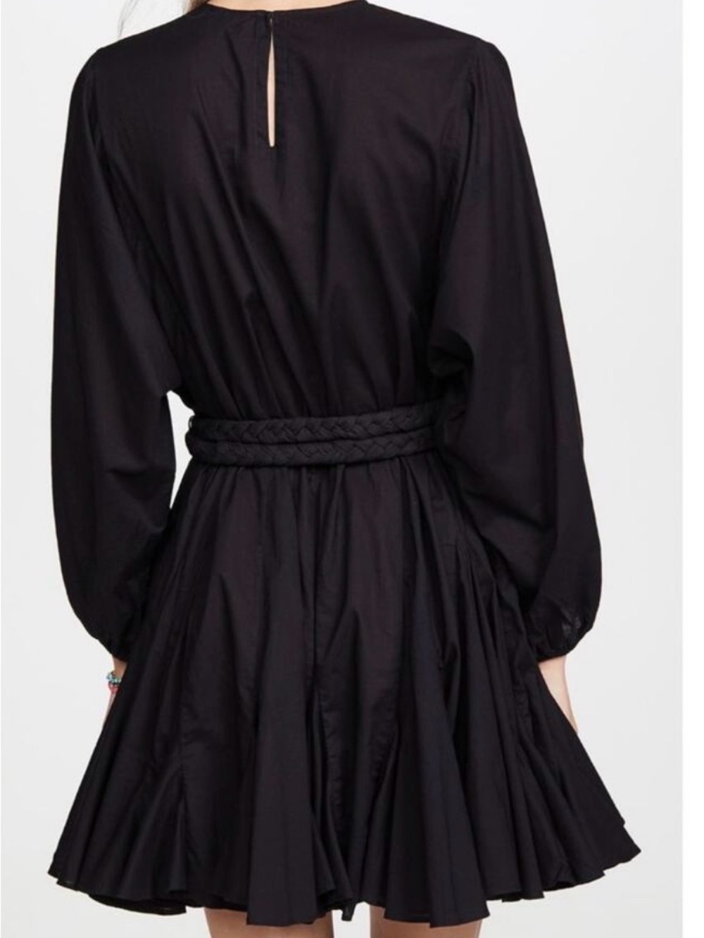 RHODE Black Braided-Belt Swing Mini Dress - Picture 3 of 3